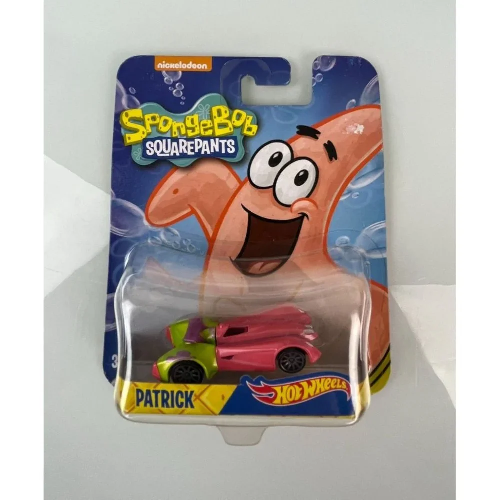 Set of 4, Spongebob Squarepants Hot Wheels Nickelodeon Cars, Patrick, Squidward,